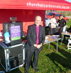 Bishop Stephen Cottrell interviewed by BBC Essex at Boreham Car Boot Sale